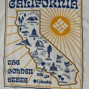 Columbia Men’s California Tshirt Medium- New No Tags Size Large